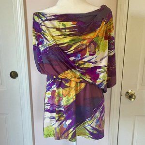 Gorgeous off shoulder abstract blouse by Jessica Simpson